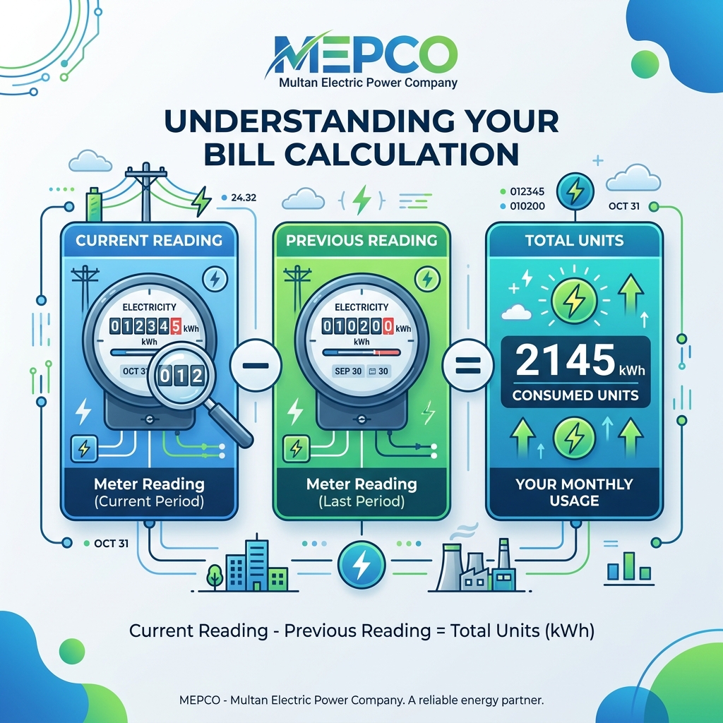 Meter Reading Calculation Infographic