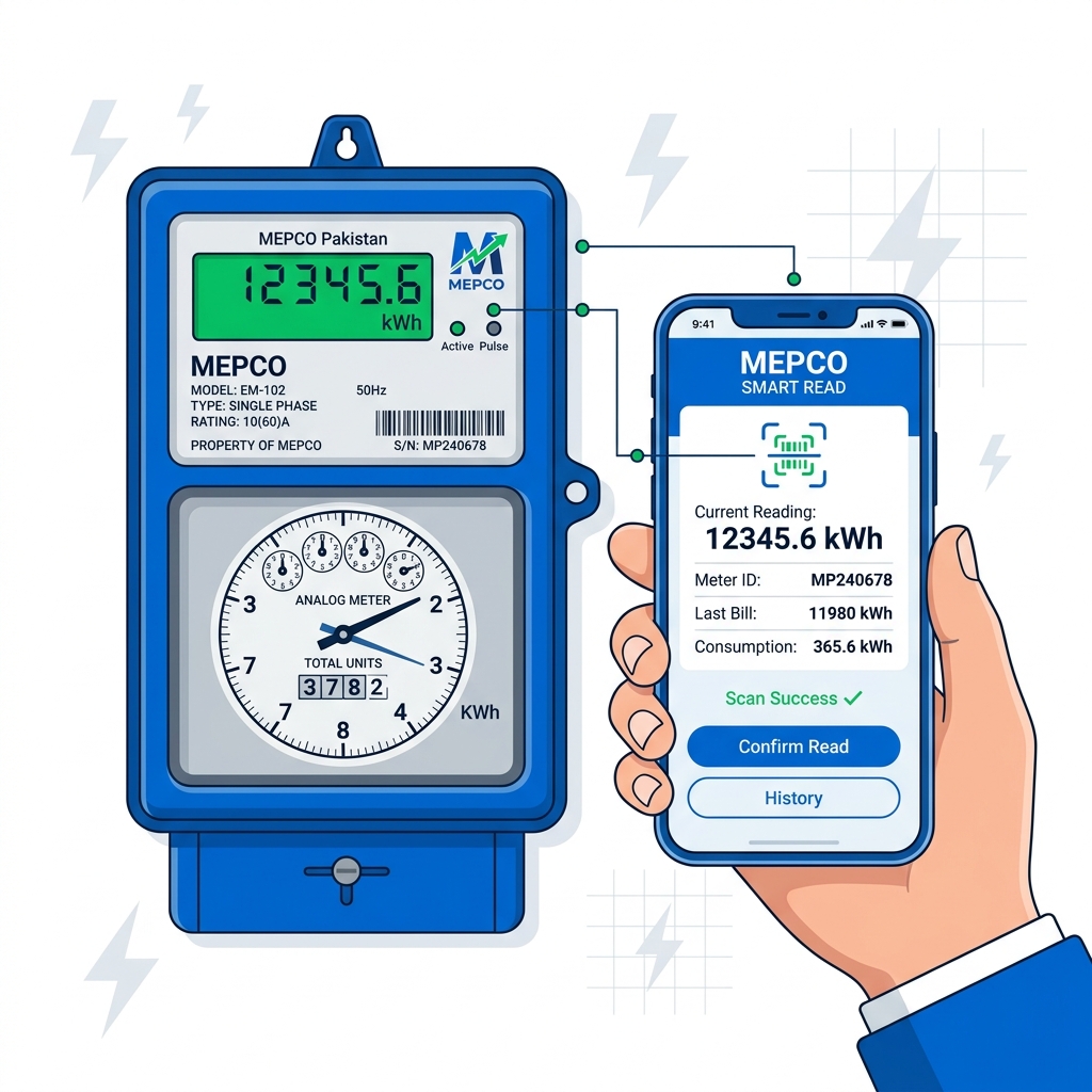 MEPCO Digital and Analog Electricity Meter Interface