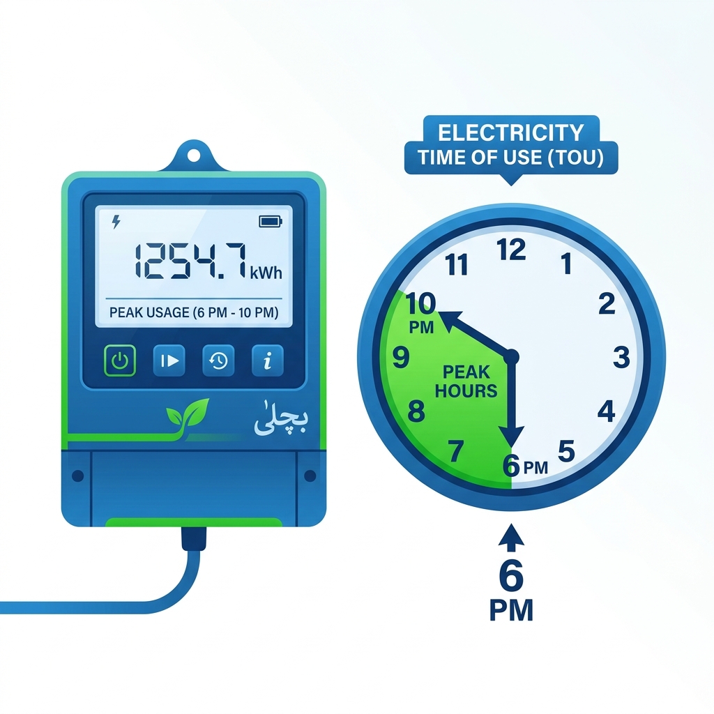 MEPCO Time of Use (ToU) Meter and Peak Hour Clock