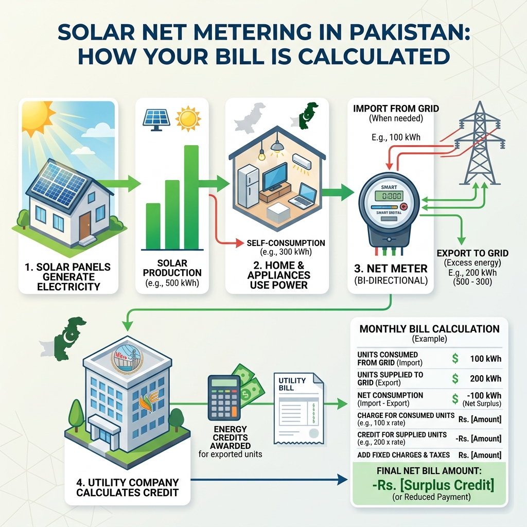Net Metering Energy Flow Chart